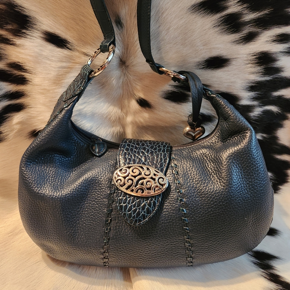 BRIGHTON NAVY HOBO PURSE